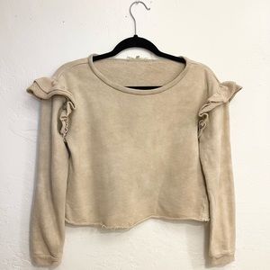 LoveShackFancy Ruffle Sleeve Sweatshirt